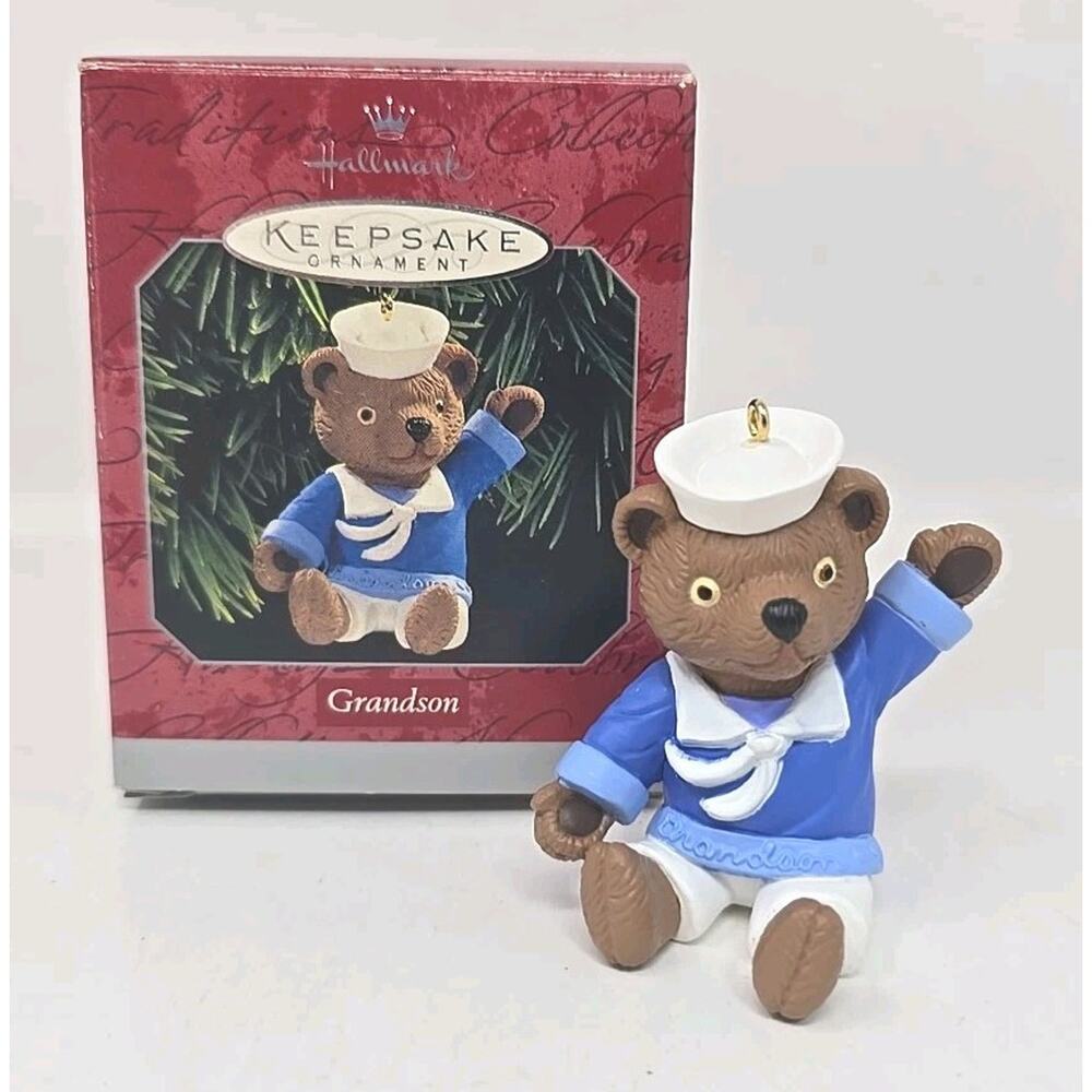 Hallmark 1998 Christmas Ornament Sailor Bear Grandson Keepsake U108